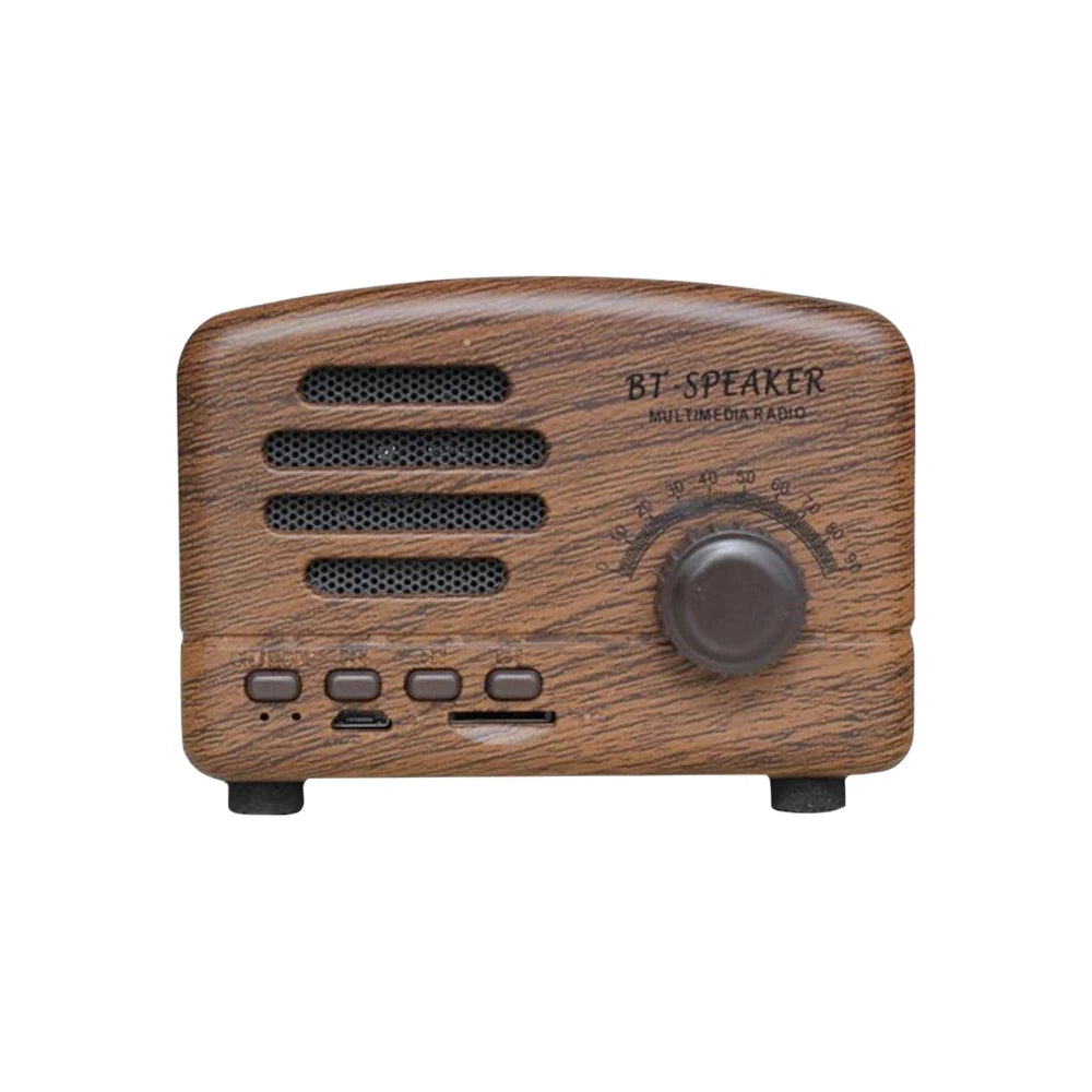 BT01 Retro Bluetooth-compatible5.0 Speaker Wooden Old Classic Style Strong Bass Enhancement Loud Volume Sound Box With FM Radio