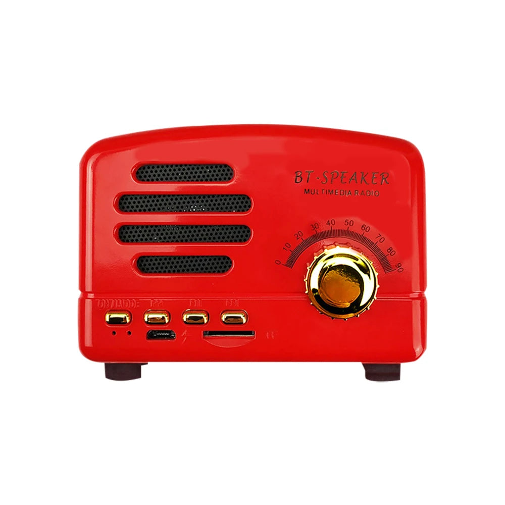 BT01 Retro Bluetooth-compatible5.0 Speaker Wooden Old Classic Style Strong Bass Enhancement Loud Volume Sound Box With FM Radio