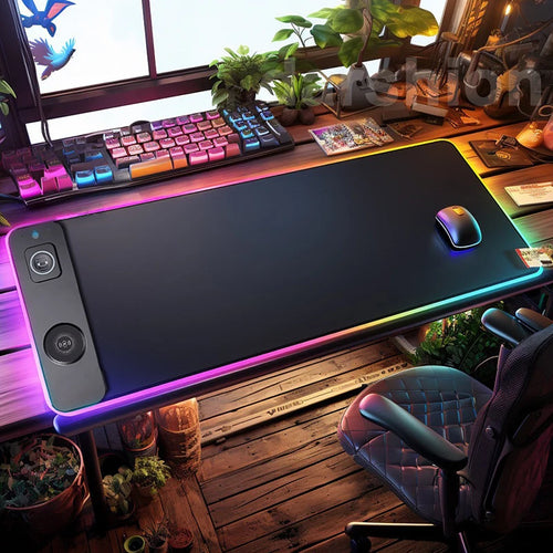 3-in-1 RGB Gaming Mouse Pad with Magnetic Wireless Charging (Phone, Watch & Earbuds) – XXL Desk Mat 80x30cm