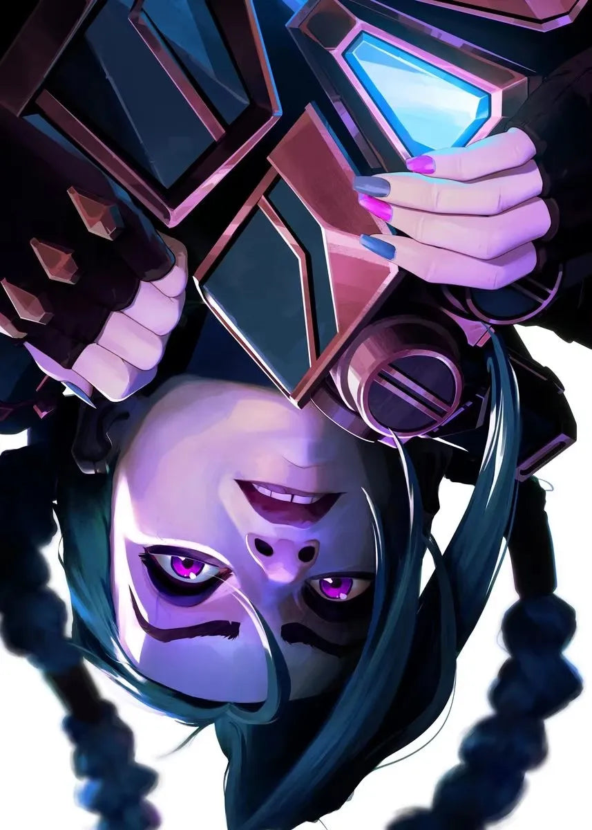 Arcane Season 2 Jinx VI Graffiti Poster Caitlyn Jayce Viktor Character Poster Arcane TV Series Wall Decor Canvas Aesthetic Print